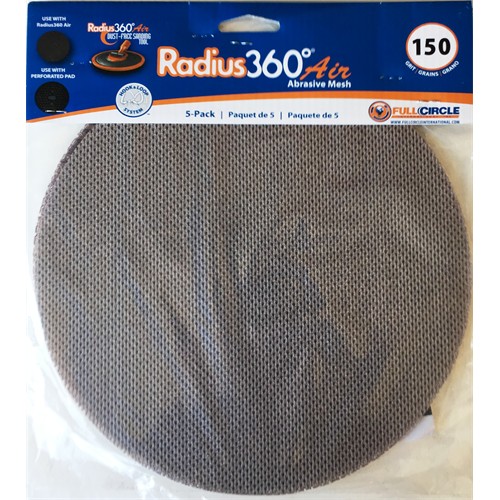 Full Circle #180 Grit Mesh Abrasive (For Radius 360 Air) - 5 Sheets/PK