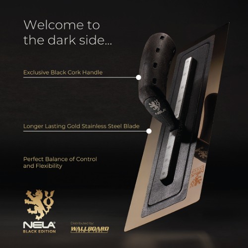 Nela Black Edition 13" x 4.72" Trowel w/ BiKo Grip Handle