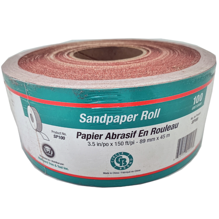 Circle Brand - Sandpaper Roll 3.5" x 150' #100 Grit (Paperbacked)