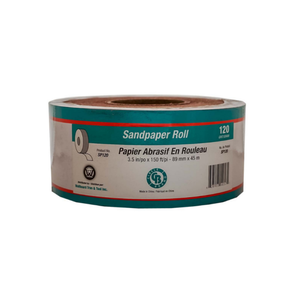 Circle Brand - Sandpaper Roll 3.5" x 150' #120 Grit (Paperbacked)