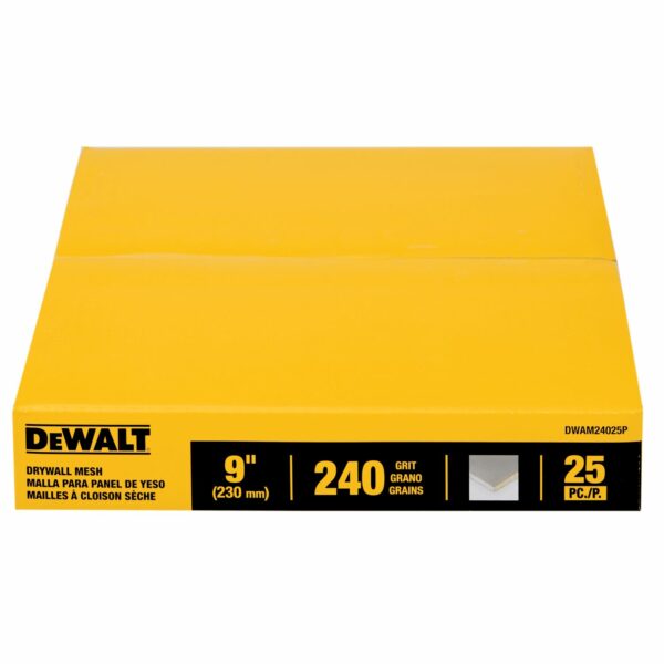 DEWALT 9" 240G Mesh Drywall Sandpaper Discs 25Pk-DWAM2405P_P3