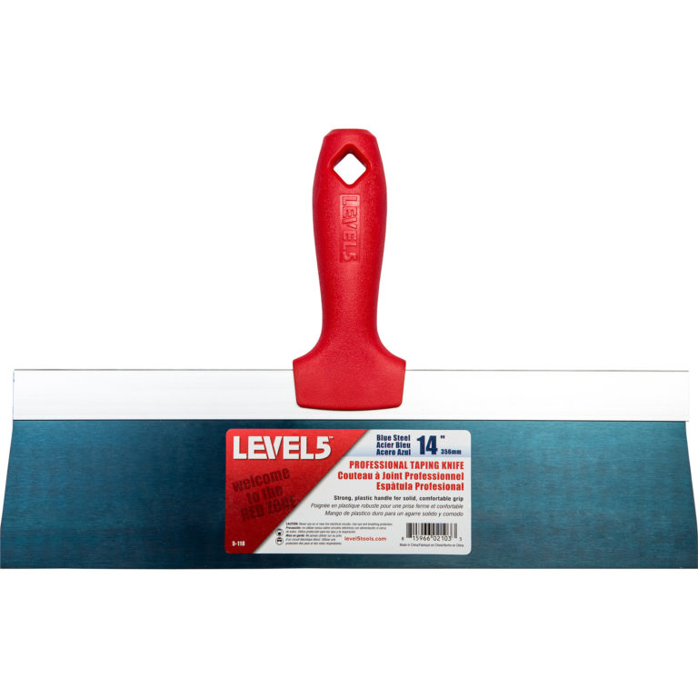 Level 5 14" Blue Steel Taping Knife w/ Composite Handle