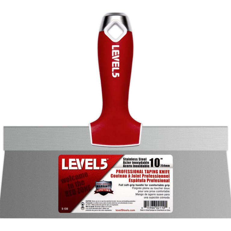 Level 5 10" Stainless Steel Taping Knife w/ Soft Grip Handle