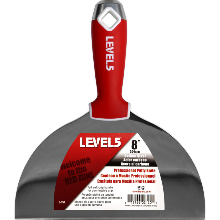 Level 5 8" Carbon Steel Putty Knife - Hammerend