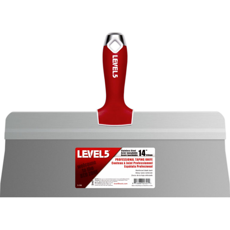 Level 5 14" Stainless Steel Big Back Taping Knife - Soft Grip Handle