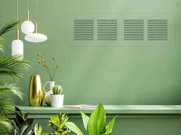 Envisivent 30" x 8" Removable Magnetic Mud-In Flush Mounted Wall Air Return Vent Green Wall
