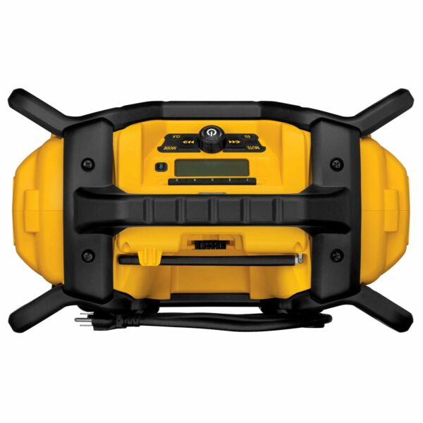 Top View of DEWALT DCR025 20V MAX Portable Radio & Battery Charger, Bluetooth