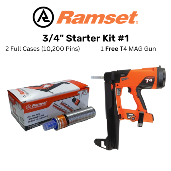 ITW Ramset T4 MAG Tool Set with Dicounted Fasteners in 3/4"